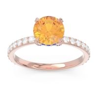Pave Cathedral Mayurari Ring