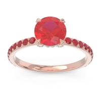 Pave Cathedral Mayurari Ring