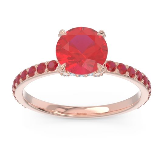 Pave Cathedral Mayurari Ring