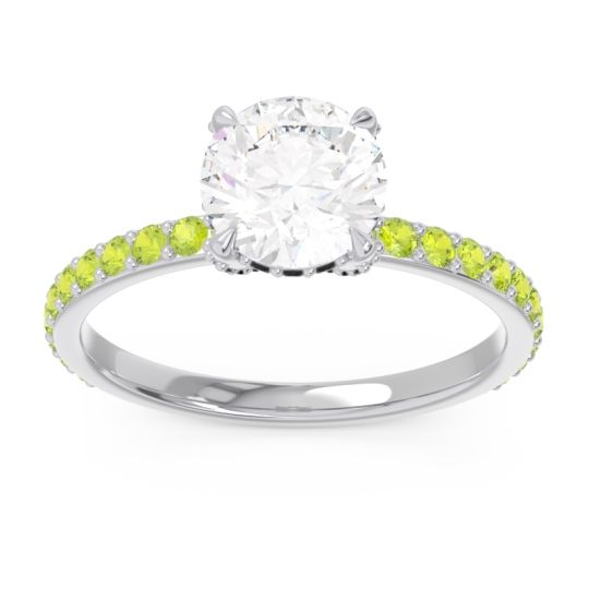 Pave Cathedral Mayurari Ring