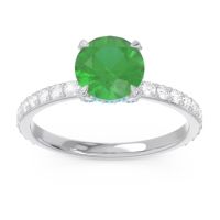 Pave Cathedral Mayurari Ring