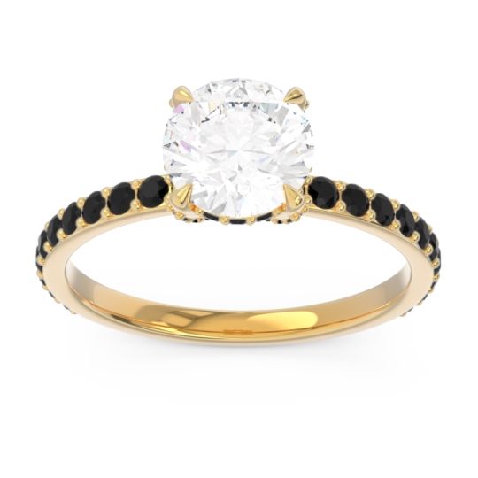 Pave Cathedral Mayurari Ring