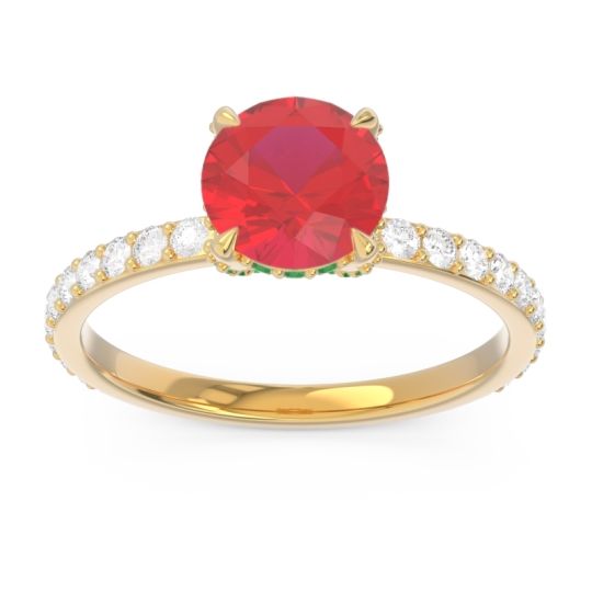 Pave Cathedral Mayurari Ring