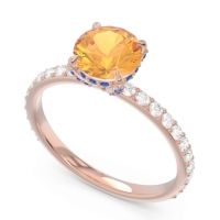Pave Cathedral Mayurari Ring