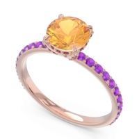 Pave Cathedral Mayurari Ring