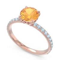Pave Cathedral Mayurari Ring