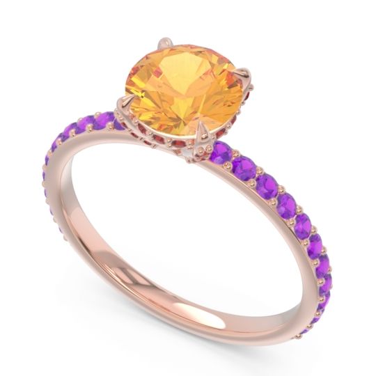 Pave Cathedral Mayurari Ring