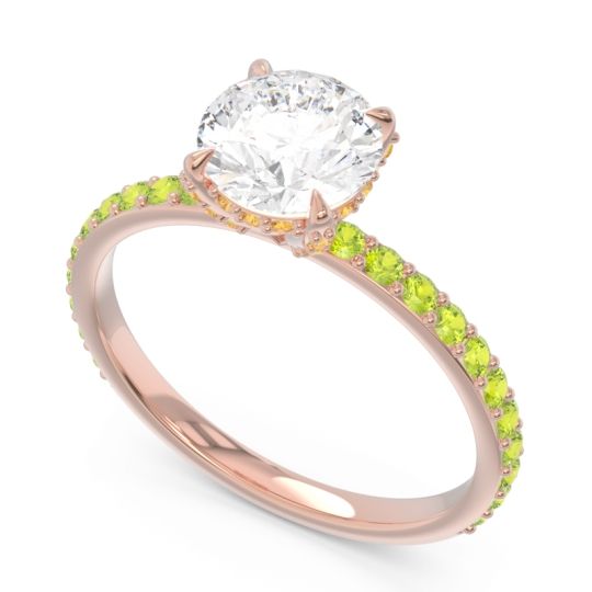 Pave Cathedral Mayurari Ring