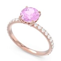 Pave Cathedral Mayurari Ring