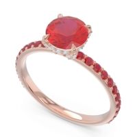 Pave Cathedral Mayurari Ring