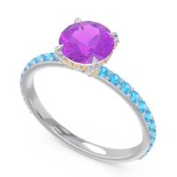 Pave Cathedral Mayurari Ring