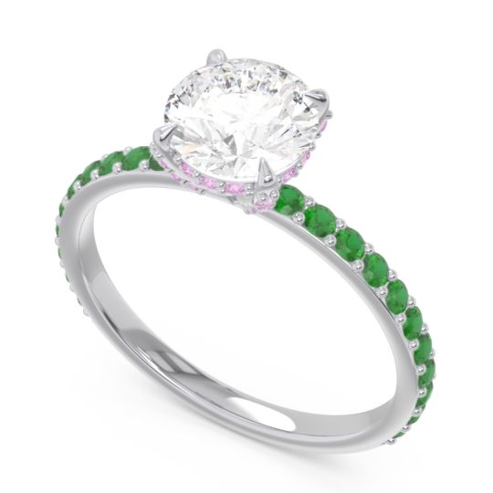 Pave Cathedral Mayurari Ring