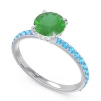 Pave Cathedral Mayurari Ring