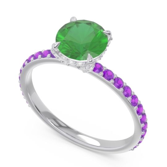 Pave Cathedral Mayurari Ring