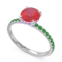 Pave Cathedral Mayurari Ring