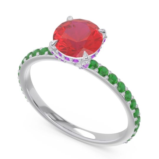 Pave Cathedral Mayurari Ring