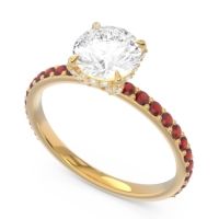 Pave Cathedral Mayurari Ring