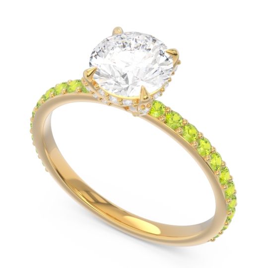 Pave Cathedral Mayurari Ring