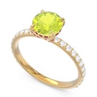 Pave Cathedral Mayurari Ring