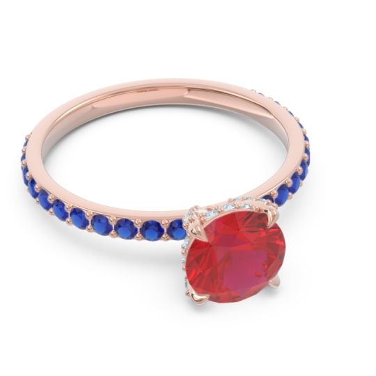 Pave Cathedral Mayurari Ring