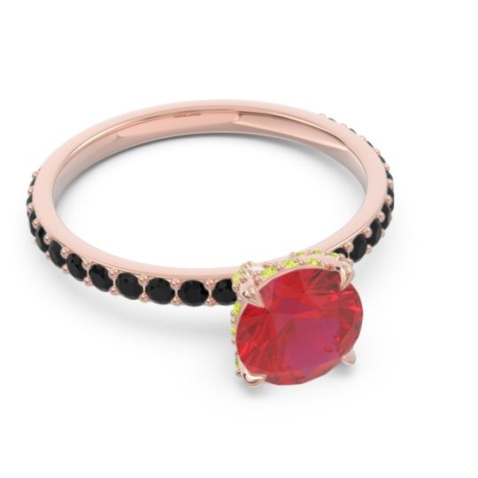 Pave Cathedral Mayurari Ring