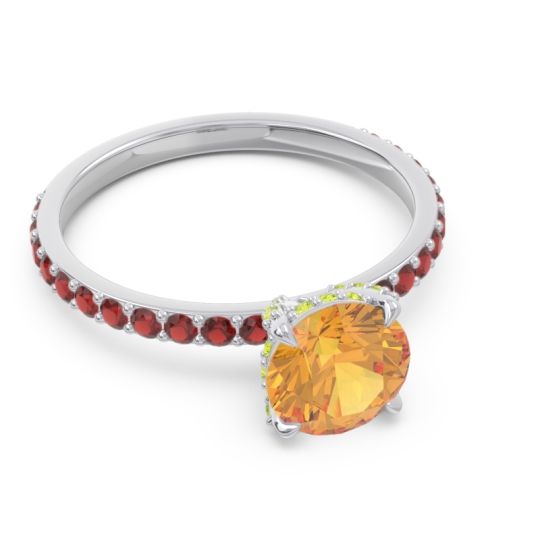 Pave Cathedral Mayurari Ring