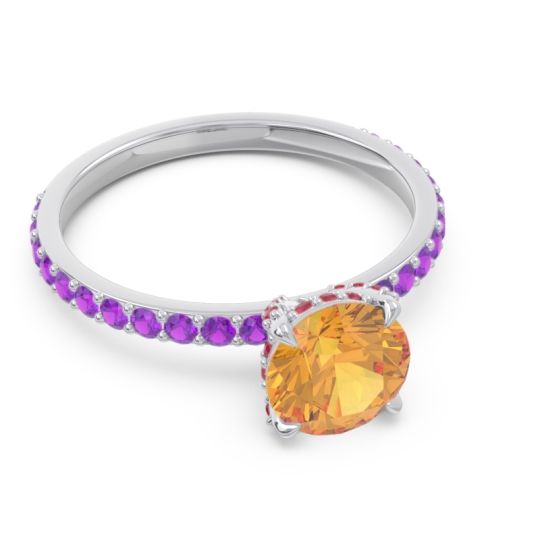 Pave Cathedral Mayurari Ring