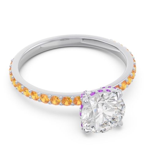 Pave Cathedral Mayurari Ring