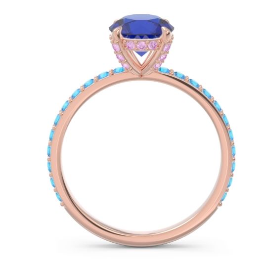 Pave Cathedral Mayurari Ring