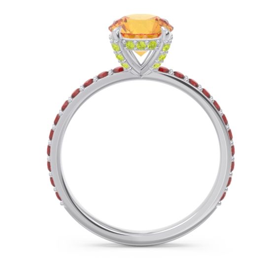 Pave Cathedral Mayurari Ring