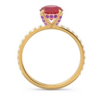Pave Cathedral Mayurari Ring