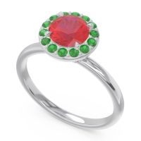 Halo Pave Sthala Ring