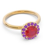 Halo Pave Sthala Ring