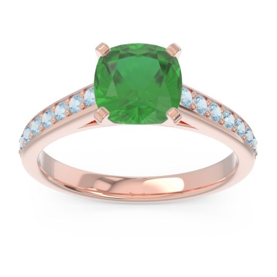 Cathedral Pave Cushion Sagga Ring
