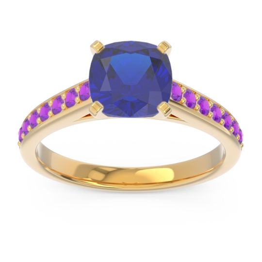 Cathedral Pave Cushion Sagga Ring