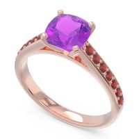 Cathedral Pave Cushion Sagga Ring