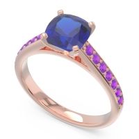 Cathedral Pave Cushion Sagga Ring