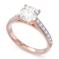 Cathedral Pave Cushion Sagga Ring