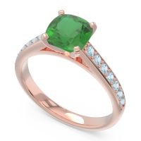 Cathedral Pave Cushion Sagga Ring