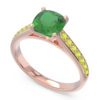 Cathedral Pave Cushion Sagga Ring