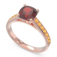Cathedral Pave Cushion Sagga Ring