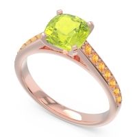 Cathedral Pave Cushion Sagga Ring