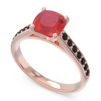 Cathedral Pave Cushion Sagga Ring