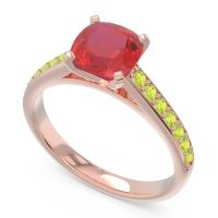 Cathedral Pave Cushion Sagga Ring