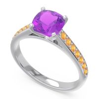 Cathedral Pave Cushion Sagga Ring