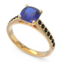 Cathedral Pave Cushion Sagga Ring