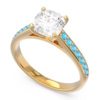 Cathedral Pave Cushion Sagga Ring