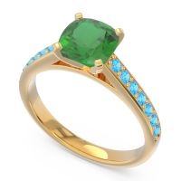 Cathedral Pave Cushion Sagga Ring