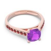 Cathedral Pave Cushion Sagga Ring
