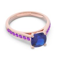 Cathedral Pave Cushion Sagga Ring